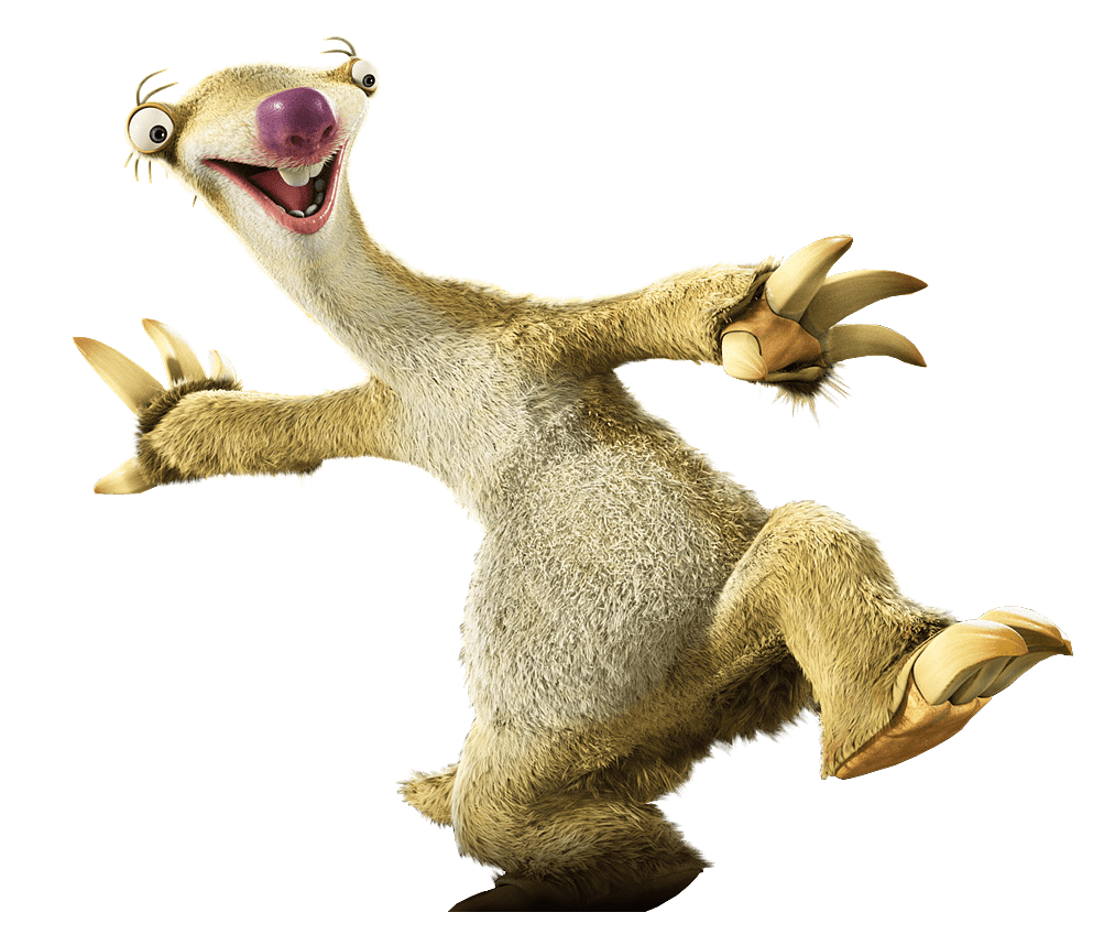 Ice Age character Sid ready to run