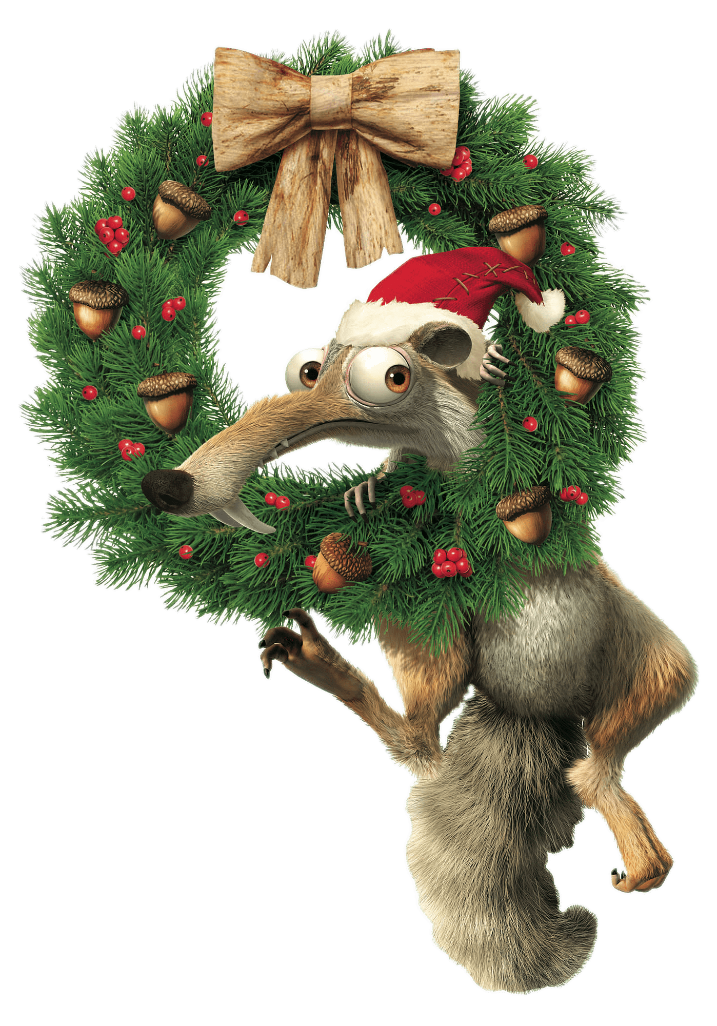 Ice Age character Scrat on Christmas Wreath