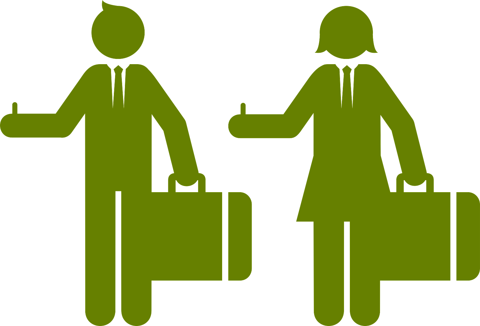 Man and Woman Hitchhiking Pictogram