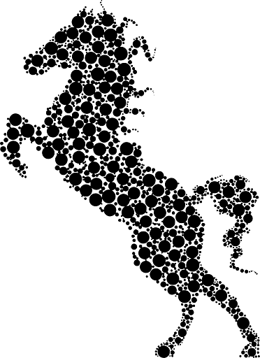 Artistic Image of a Staggering Horse