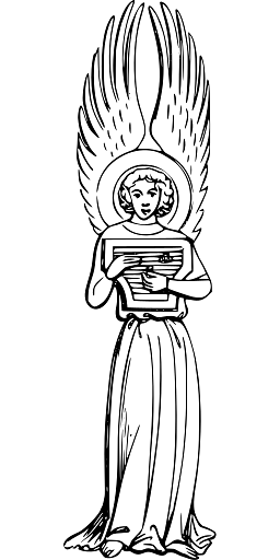 Medieval Illustration of Angel