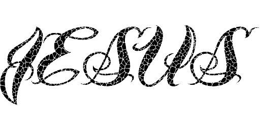 Jesus Calligraphy Ornamental Writing
