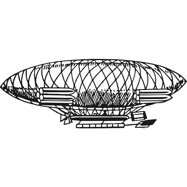 Zeppelin Aircraft Vintage Illustration
