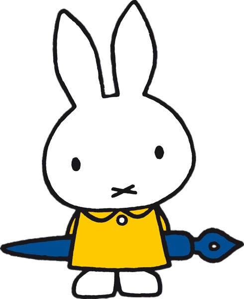 Miffy Holding A Large Pen