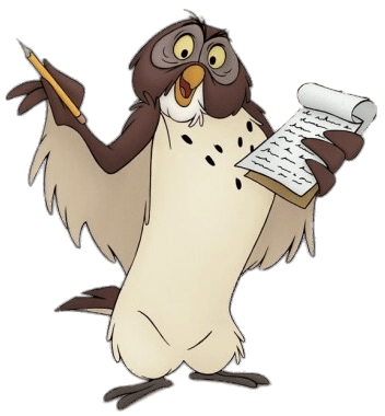 Winnie the Pooh Owl Writing