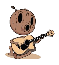 Hilda Character Woodman Playing the Guitar