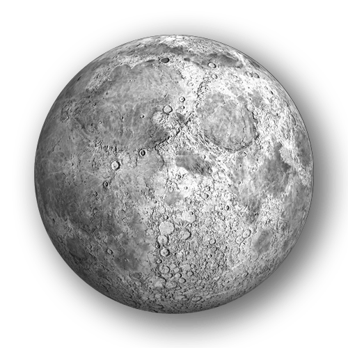Detailed Moon With Shadow