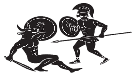 Minotaur and Greek Soldier