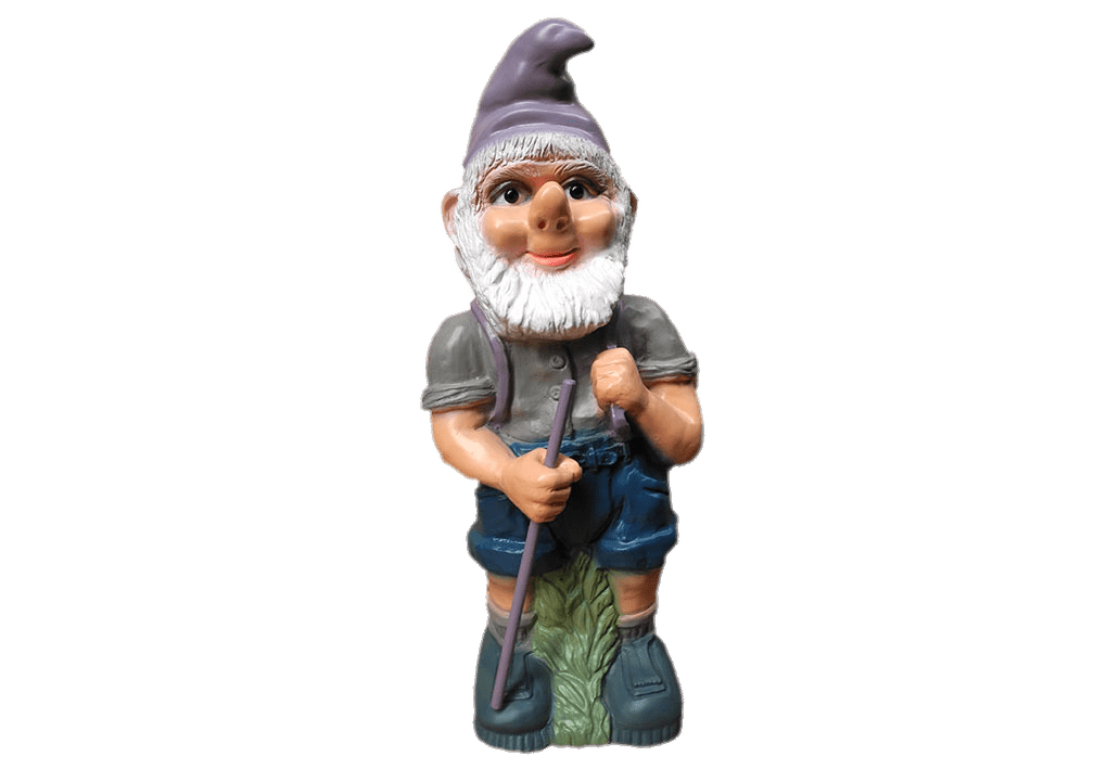 Garden Gnome Holding Stick