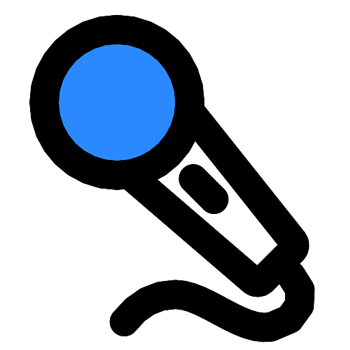 Microphone Singer Blue Icon
