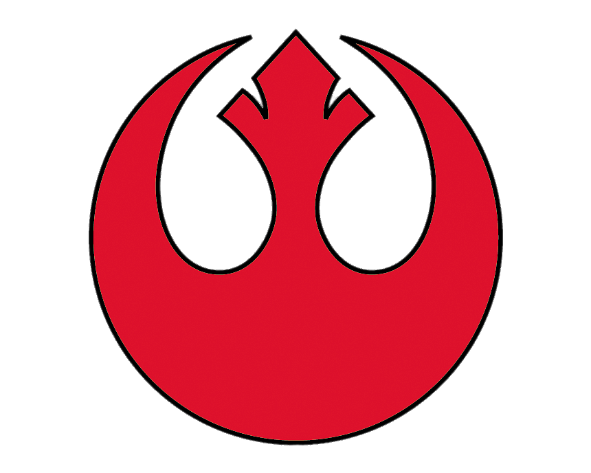 Rebel Alliance Logo Red with Black Outline