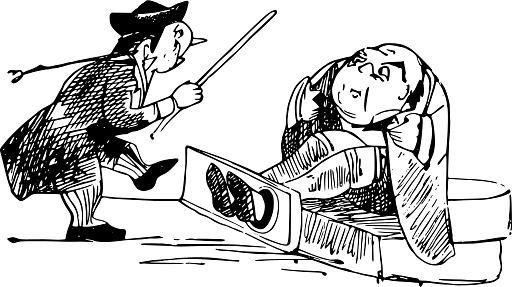 Edward Lear Drawing Corporal Punishment