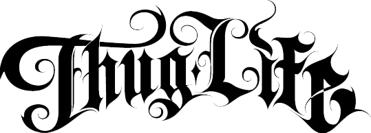 Thug Life Text Artistic
