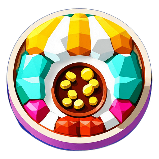 Candy Store, Minimalist App Icon - Circle Icon Bevel Border