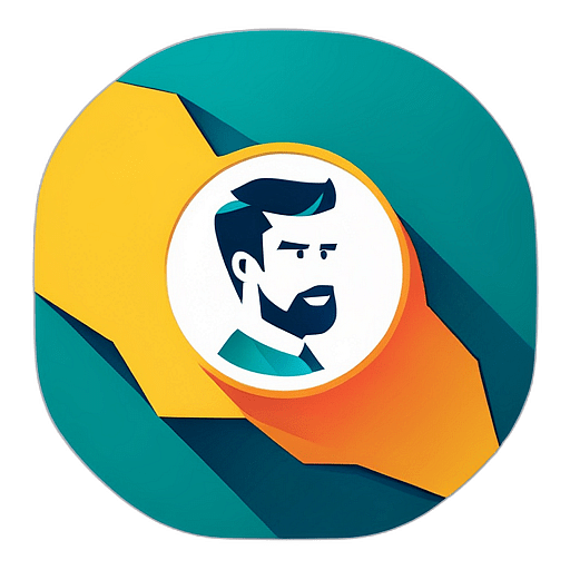 Salon, Minimalist App Icon - Circle Icon Bevel Border