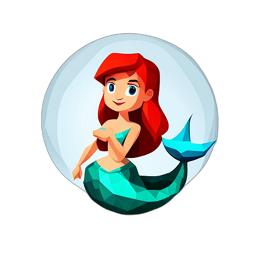 Little Mermaid, Fairytale Character - Circle App Icon | Fan Art