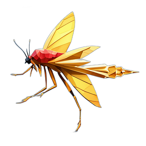 Mayfly, Children'S Cartoon Animation Style -  Full Body, Single View, No Shadow