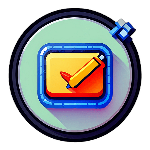 Note Taking, Minimalist App Icon - Circle Icon Bevel Border