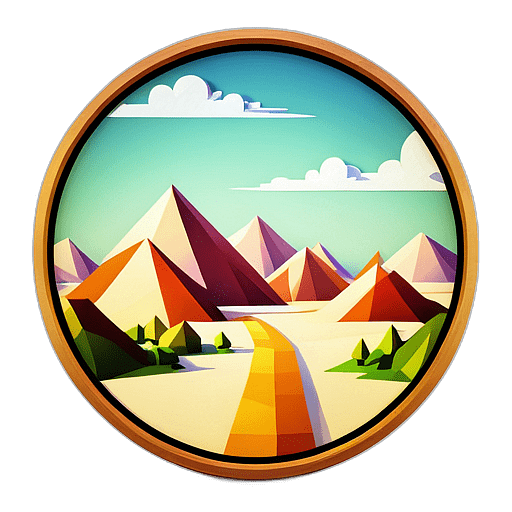 Navigation & Maps, Minimalist App Icon - Circle Icon Bevel Border