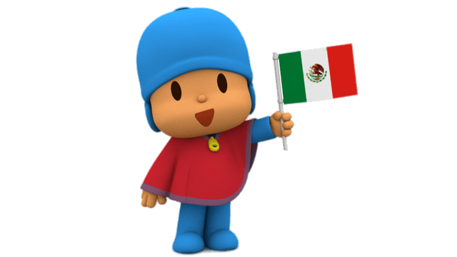 Pocoyo Holding Mexican Flag