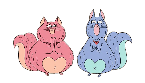 Zip Zip Nugget and Fluffy the Cats