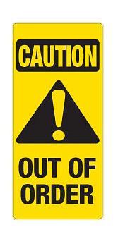 Out of Order Vertical Sign