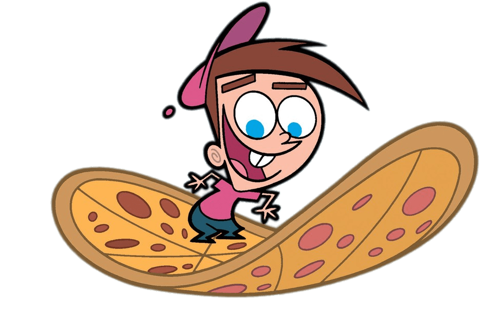 The Flying OddParents Timmy Turner on A Flying Pizza