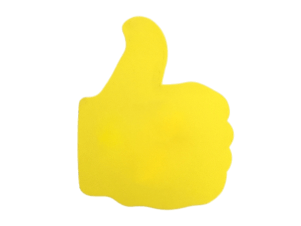 Yellow Foam Hand Thumb Up