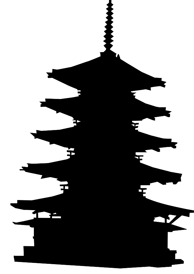 Silhouette of Pagoda