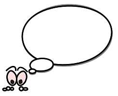 Speech Bubble Eyes Down