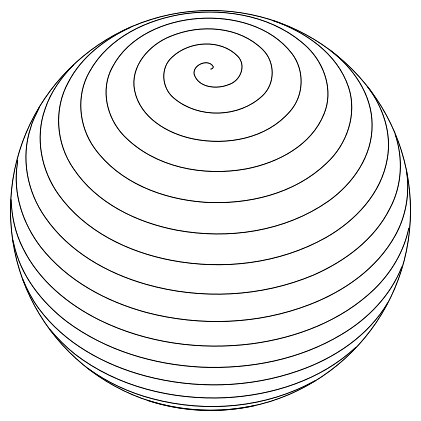 Spiral Lines Globe
