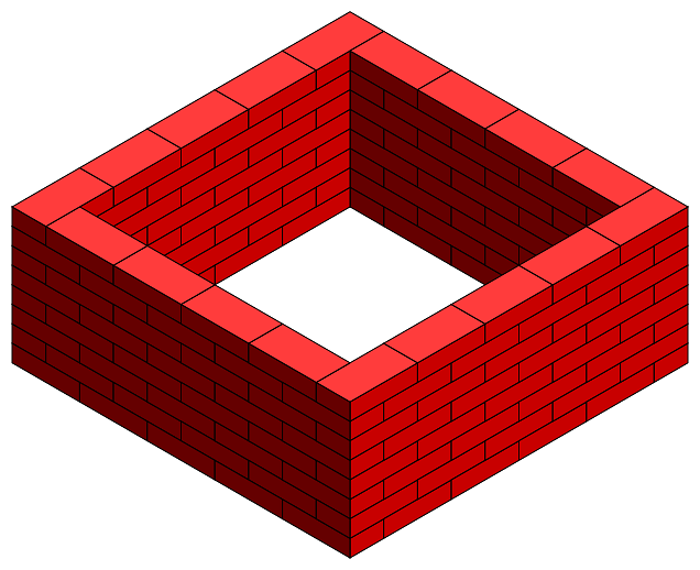 Brick Square Wall