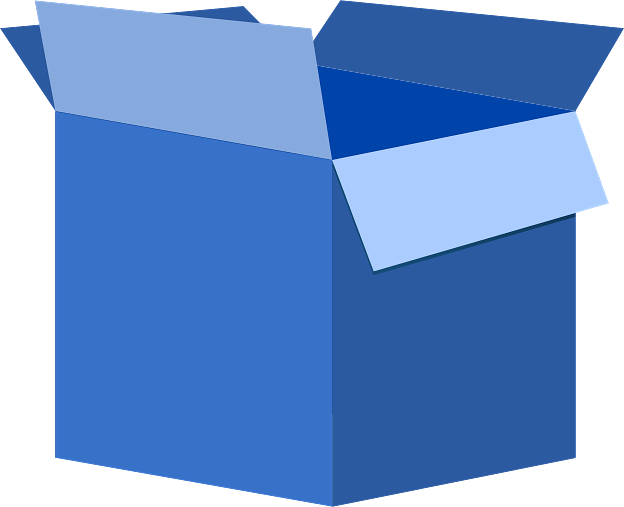 Blue Cardboard Box