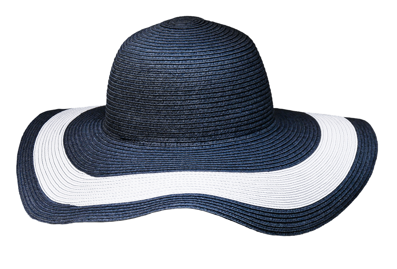 Hat Blue White Rim