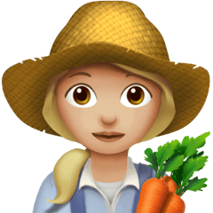 Female Farmer Apple Emoji