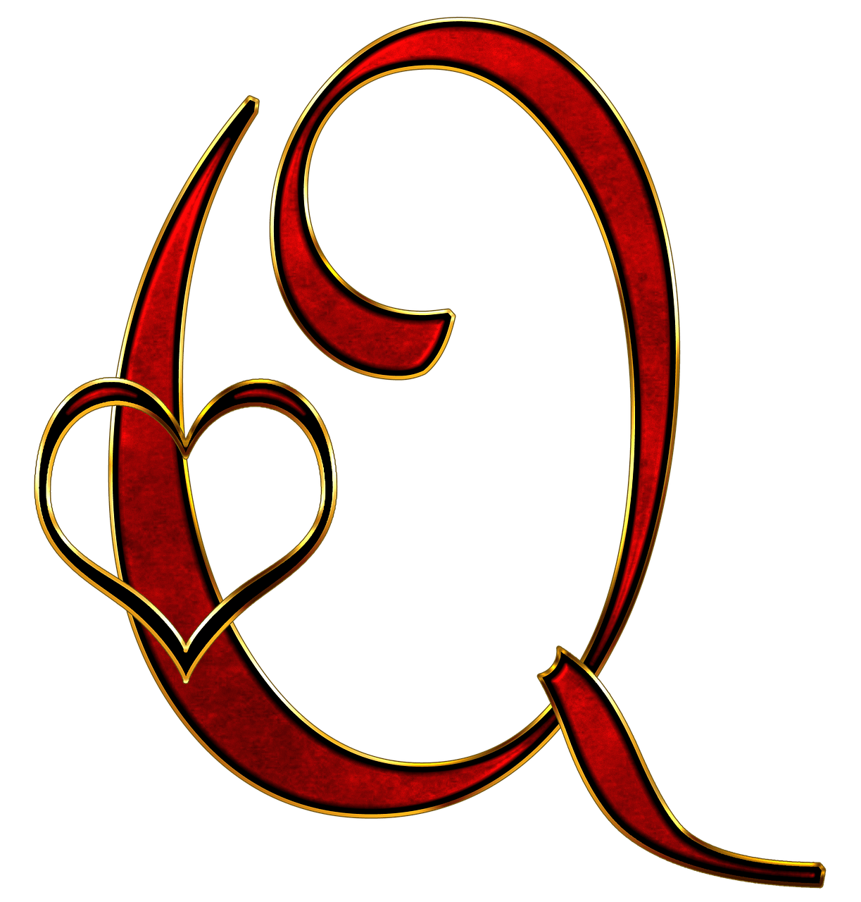 Valentine Capital Letter Q