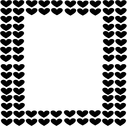 Square Heart Frame for Love Message
