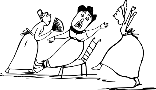 Edward Lear Drawing Hysteric Woman