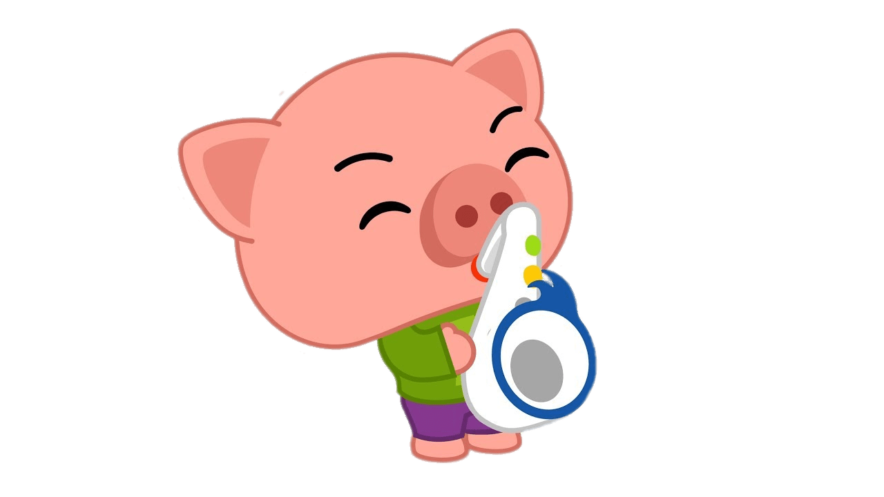 Plim Plim's Friend Hoggie Playing the Saxophone