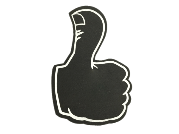 Black Thumb Up Foam Hand