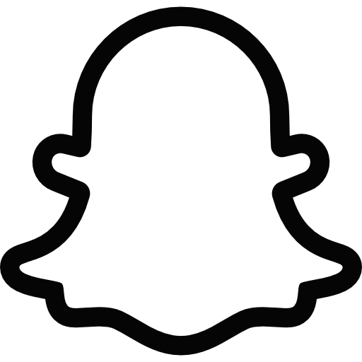 Snapchat Ghost Logo Black and White