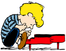 Peanuts Character Schroeder Playing the Piano