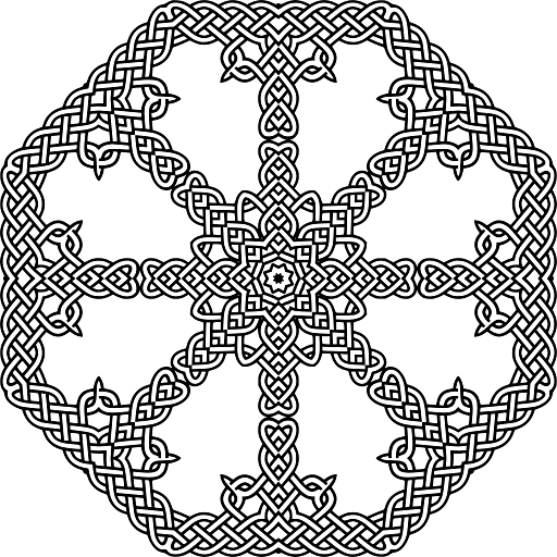 Octagonal Celtic Abstract Knot