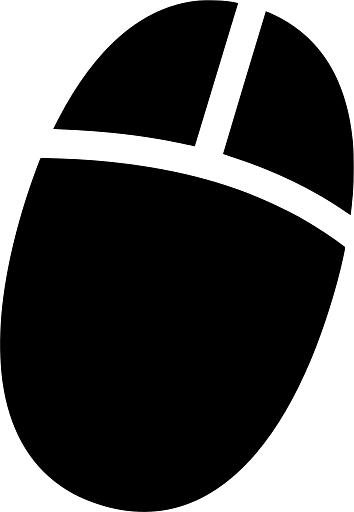 Artistic Silhouette of a Computer Mouse