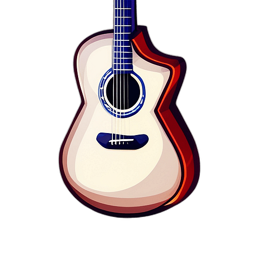 Low poly guitar app icon