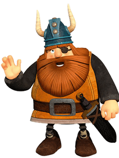 Halvar the Viking Waving