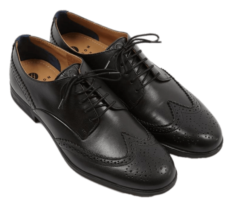 Classic Pair Of Black Brogue Shoes
