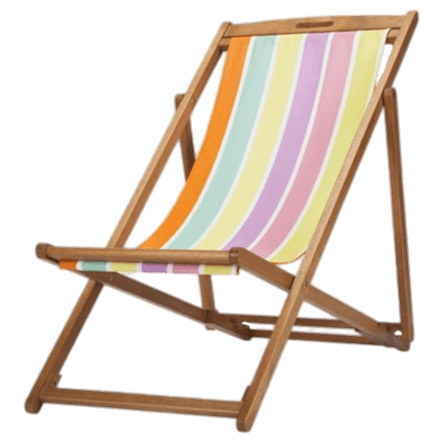 Coloured Striped Deckchair