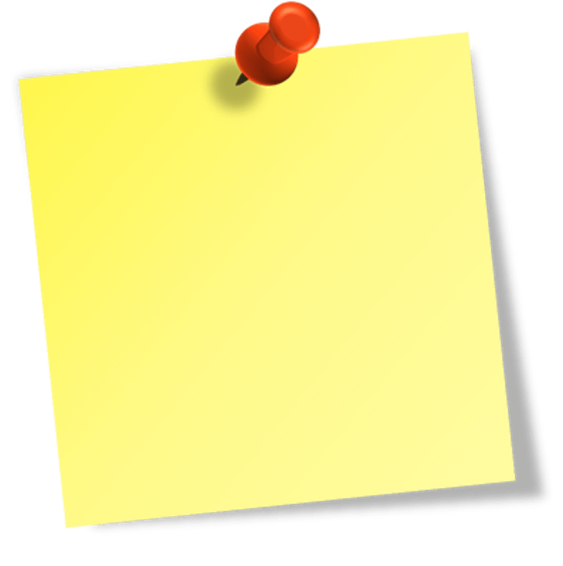 Large Sticky Note With Red Pin