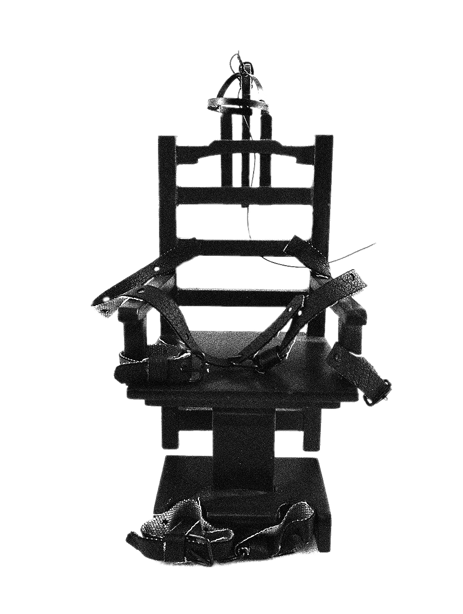 Electric Chair Black and White Photo